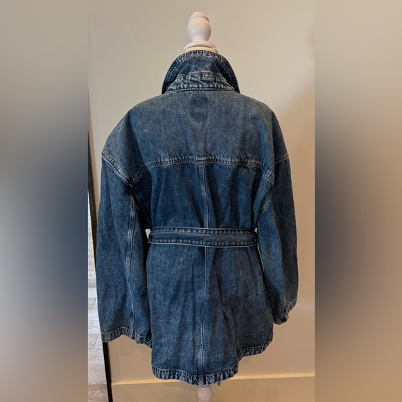 GAP Blue Denim Women's Jacket with Belt - Picture 5 of 14